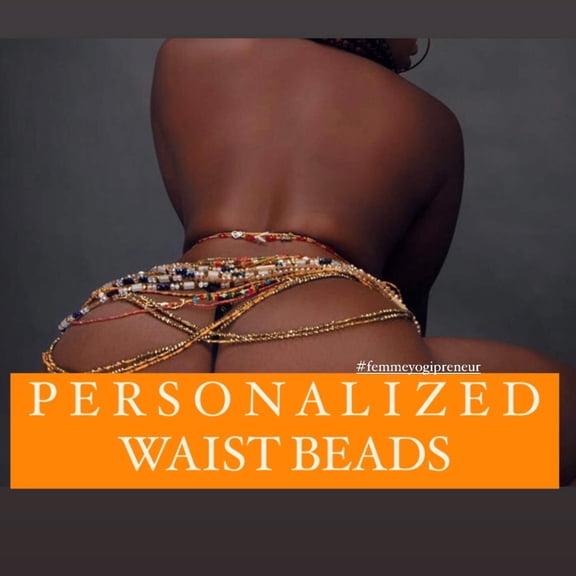 Customized waist beads with name - Personalized African Waistbead Gift