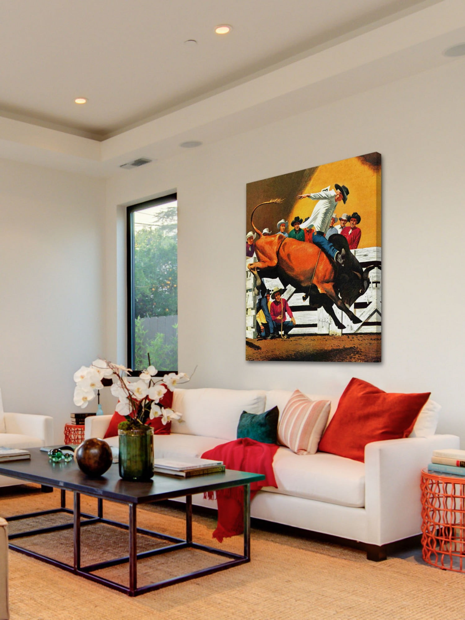 Marmont Hill Bull Riding by Fred Ludekens Painting Print on Canvas