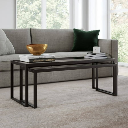 Camden&Wells - Rocco Nesting Coffee Table Set - Blackened Bronze