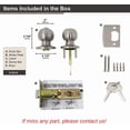 thumbnail image 3 of Entry Door knob with Lock  One Key-Way Entrance Door Knob Entry with Key Handle   Ball (Entry with Key  Polished Brass), 3 of 7