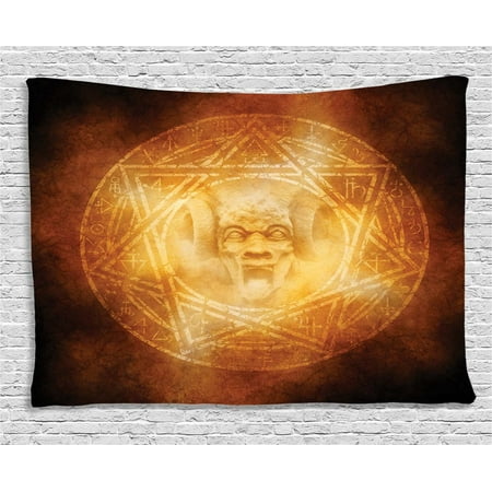 Horror House Decor Tapestry Demon Trap Symbol Logo Ceremony
