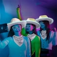 thumbnail image 2 of TELOLY Cowboy Hat,EVA Material Cowgirl Hat for Lightness,Mesmerizing LED Lights Safari Hat for Ultimate Party Vibes,Purple, 2 of 2