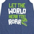 thumbnail image 3 of Instant Message - Dinosaur - Let the World Hear You Roar - Toddler & Youth Girls A-line Dress, 3 of 6