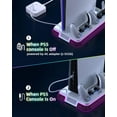 thumbnail image 6 of GAEKOL PS5/PS5 Pro/PS5 Slim Stand and Cooling Station, Controller Charging Station for PlayStation 5 Console, PS5 Stand Controller Charger for Disc & Digital with Cooling Fan, 6 of 8