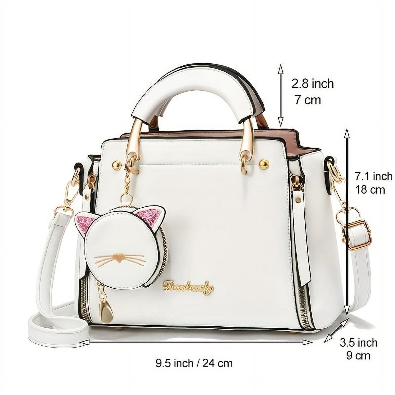 Sac à Main Blanc élégant Avec Bandoulière Amovible - Design Pratique Et Moderne - Fermeture éclair - Style Polyvalent