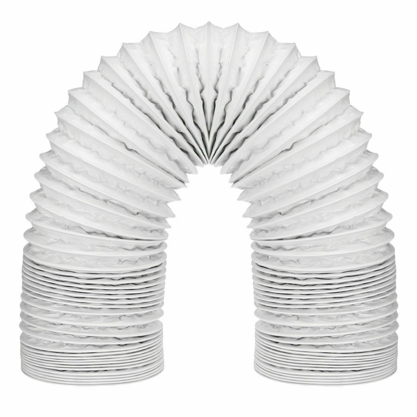 Portable Air Conditioner Exhaust Hose 600CM Flexible Aluminum Dryer Vent Ducting HVAC Ventilation White