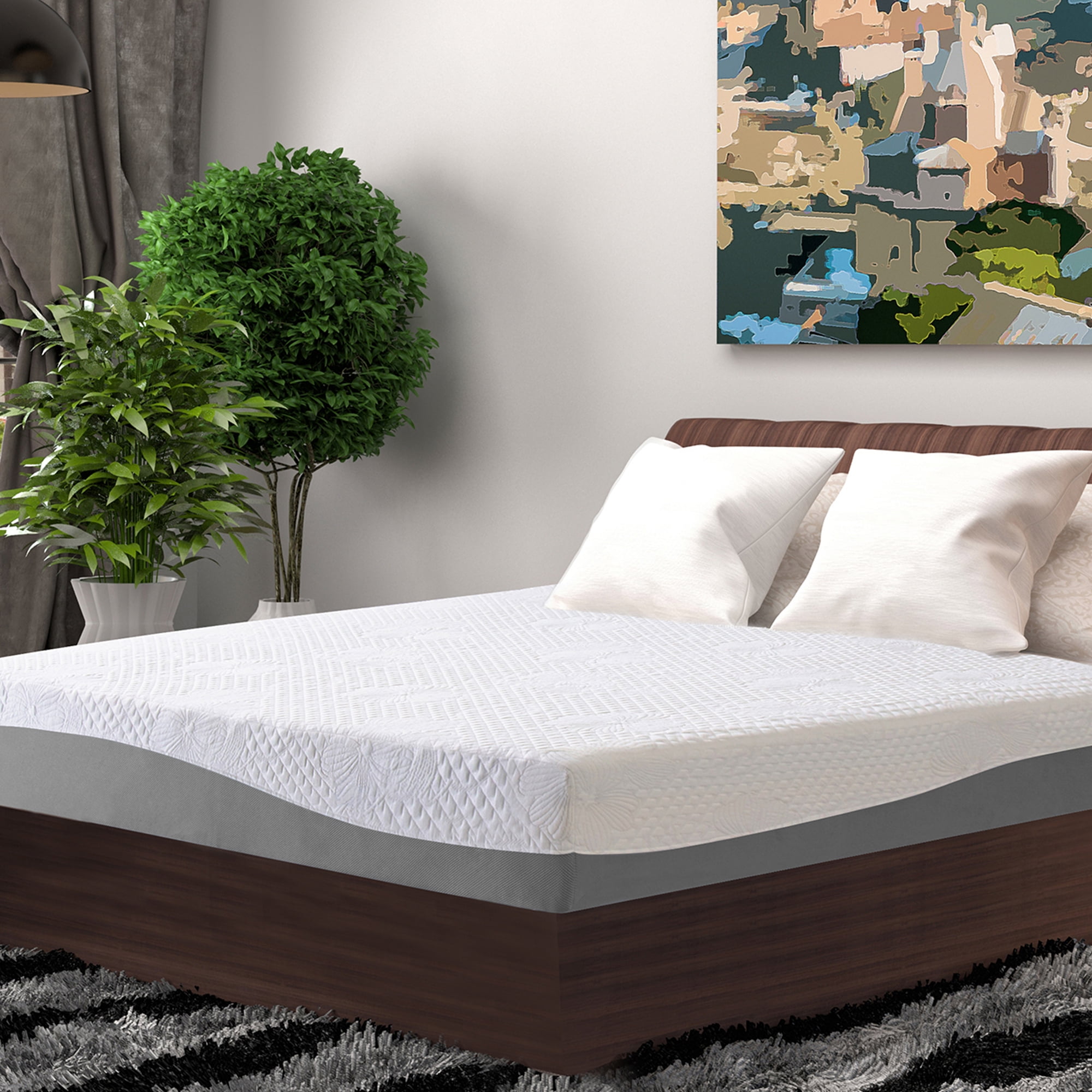 Details about   10 Inch Full Size Memory Foam Bed Mattress With More Pressure Relief & Support 