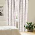 thumbnail image 2 of Ambesonne Cherry Blossom Curtains, Retro Sakura Art, Pair of 28"x95", Coral White, 2 of 5