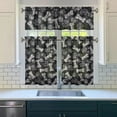 thumbnail image 3 of Dog Print Kitchen Curtains 36 Inch Short - 3 Panel Set, Cute Puppy & Floral Design, Rod Pocket Pet Lover Curtains 100% Polyester, Paw & Bone Pattern for Kitchen, Living Room, Bedroom, Easy Wash, 3 of 5
