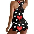 thumbnail image 5 of IROINNID Pajamas for Women Valentine's Day Love Printing Set Elastic Waist Short Pants Pajamas Sets Sleepwear,Red, 5 of 9