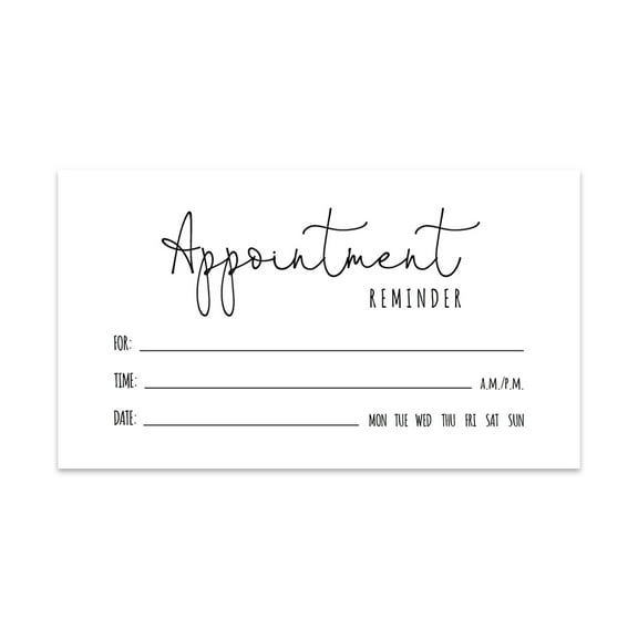 Koyal Wholesale Minimal Appointment Business Cards for Hair Salon, Set of 100