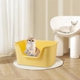 thumbnail image 1 of Cajas de arena para mascotas perfecl Contenedor de arena portátil Extra grande para gatos Suministros para mascotas inodoro Amarillo S, 1 of 8