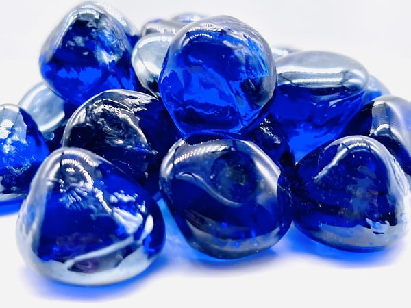Midnight Diamond Jelly Bean Fire Glass 10 lbs