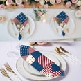 thumbnail image 3 of 4th of July Cloth Napkins, Independence Day American Style Red Blue Plaid Washable and Reusable Dinner Napkins Set of 4, Table Napkin for Kitchen Party Birthday Wedding Hotel Housewarming 20"x20", 3 of 9