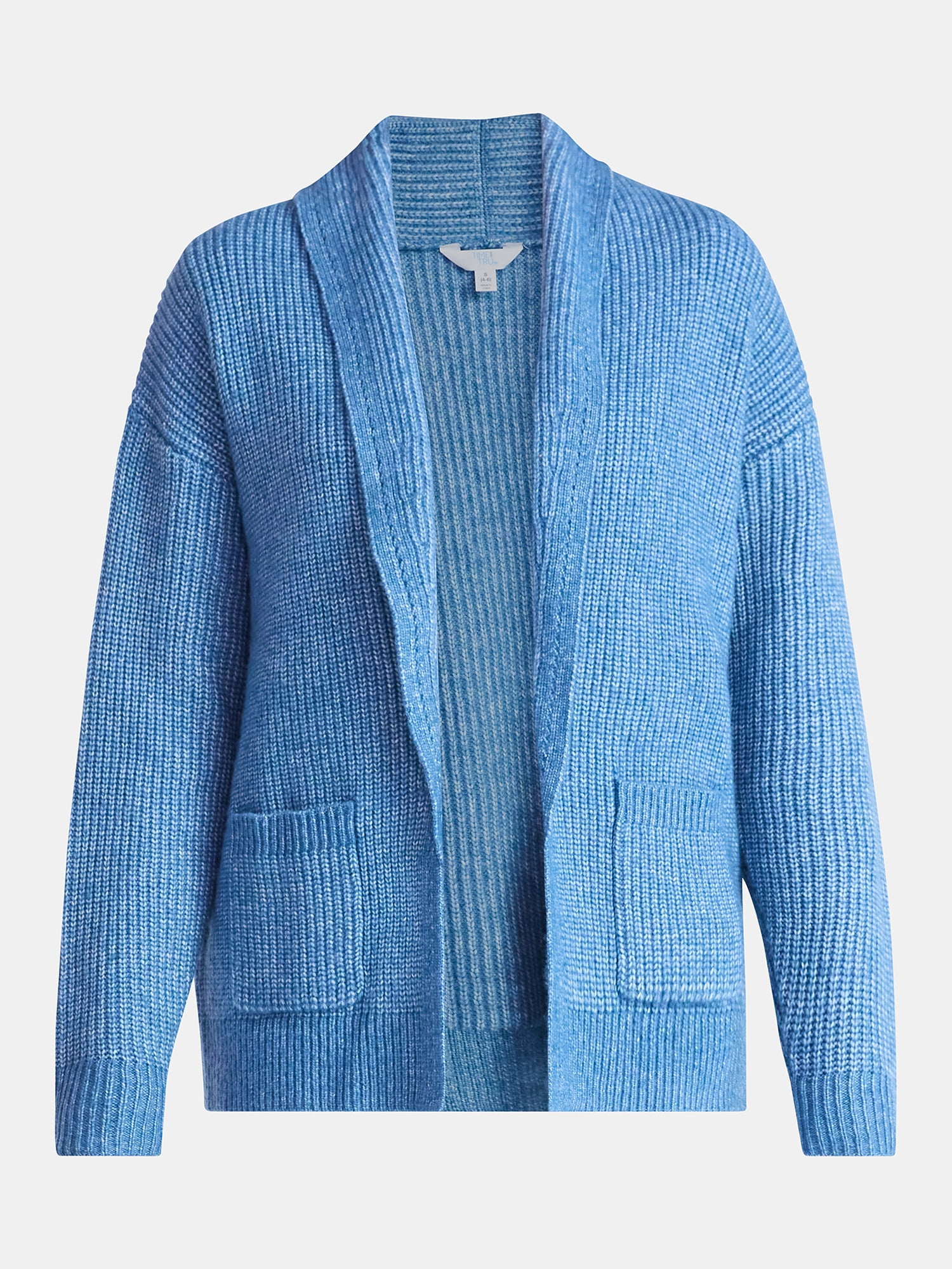 Time and Tru Women's Fuzzy Cardigan Sweater, Lightweight, Sizes XS-XXXL