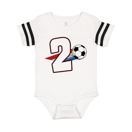 

Inktastic Second Birthday Soccer Gift Baby Boy or Baby Girl Bodysuit