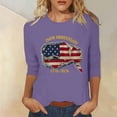 thumbnail image 2 of ZJXFGS Womens T Shirt,Funny Holiday Graphic Tee Comfy Blouses Summer Casual Tops Blouse Compression Going Out Tops Elbow Sleeve Casual Tshirts Cute Tops Light Violet 4XL, 2 of 4