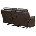 thumbnail image 3 of Titan Furnishings Transitional Faux Leather Sofa Set in Brown, 3 of 21