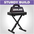 thumbnail image 4 of Banco para piano Liquid Stands, plegables y ajustables, estilo X, color negro, 4 of 7