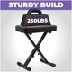thumbnail image 4 of Banco para piano Liquid Stands, plegables y ajustables, estilo X, color negro, 4 of 7