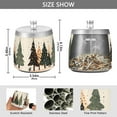 thumbnail image 2 of Yayeee Ashtray with Lid for Cigarette Smokeless Stainless Steel Home Ash Holder, Beige Christmas Trees, 2 of 7
