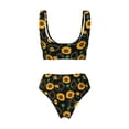 thumbnail image 6 of Rocae Sunflowers3 for Bikini Set for Women Two Piece Sexy High Swimsuits Split Crossover Bikini Large, 6 of 9