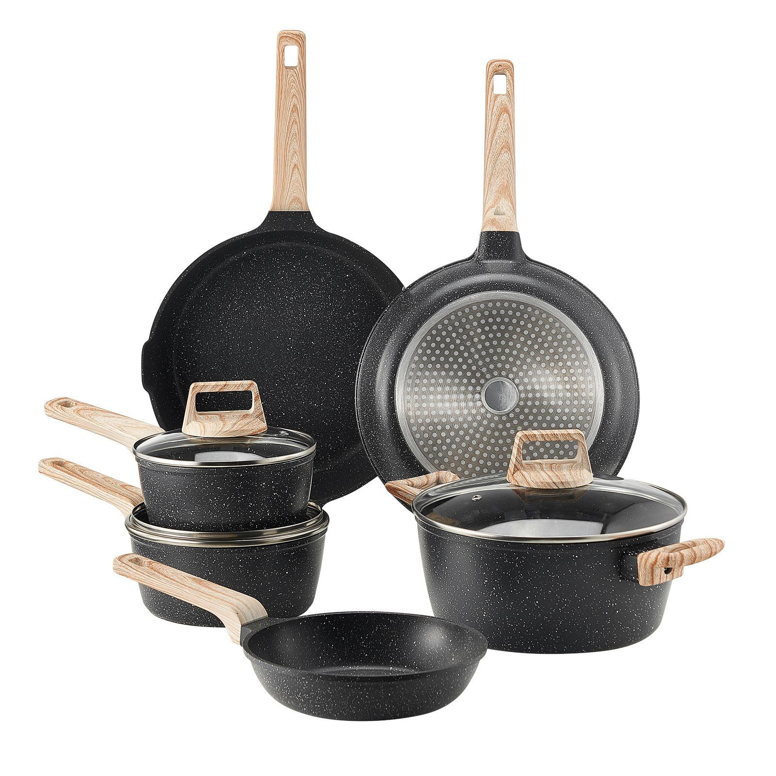 Bakken-Swiss 20-Piece Kitchen Cookware Set – Granite Non-Stick
