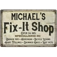 thumbnail image 1 of MICHAEL'S Fix-It Shop Sign Grandpa Dad Wall Decor Gift 8x12 Metal 108120006007, 1 of 1