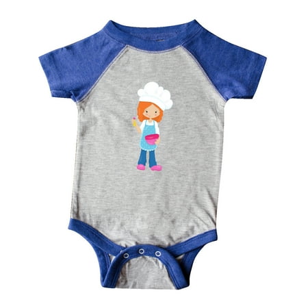 

Inktastic Baking Girl Girl With Chef s Hat Orange Hair Gift Baby Girl Bodysuit