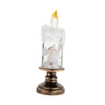 thumbnail image 2 of yotijay Christmas Snow Globe Candle LED Flameless Candle Glittering Christmas Decoration Angel, 2 of 9