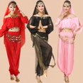 thumbnail image 1 of Traje de danza del vientre, traje de actuación de baile, traje de práctica de baile, traje de actuación, conjunto de pantalones de manga larga., 1 of 3
