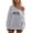 Gray, variant on HNMKIU Off The Shoulder Sweatshirt Women's Letter Print Long Sleeve Off Shoulder Hoodie and Comfortable Pullover Top 03_Grey,L