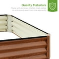thumbnail image 4 of Best Choice Products 6x3x1ft Outdoor Metal Raised Garden Bed for Vegetables, Flowers, Herbs, Plants - Wood Grain, 4 of 8