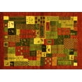 thumbnail image 1 of Ahgly Company Indoor Rectangle Abstract Yellow Contemporary Area Rugs, 8' x 12', 1 of 4