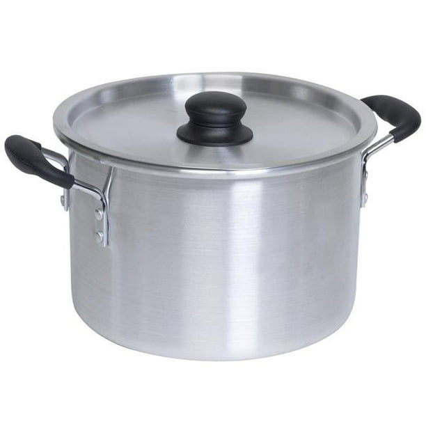 12 qt. Imusa Aluminum Stock Pot with Lid, Silver