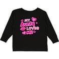 thumbnail image 3 of Inktastic My Aunty Loves Me with Hearts and Kiss Boys or Girls Long Sleeve Toddler T-Shirt, 3 of 5