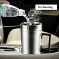 thumbnail image 2 of Tasse Chauffante en Acier Inoxydable pour Voiture Contenant Isotherme Bouilloire de Voyage Café Thé Lait Pot Chauffant Mug Moteur, 2 of 5