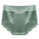 thumbnail image 1 of Gibobby Pantaletas para mujer de encaje de algodón más ropa interior de tamaño cintura sexy calzoncillos transpirables sin rastro(Verde,G), 1 of 5