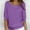 Purple, variant on Lenago Fall Sweaters for Women Plus Size Round Neck Knitwear Elegant 3/4 Sleeve Comfort Shirt Pullover Sweaters Jumper