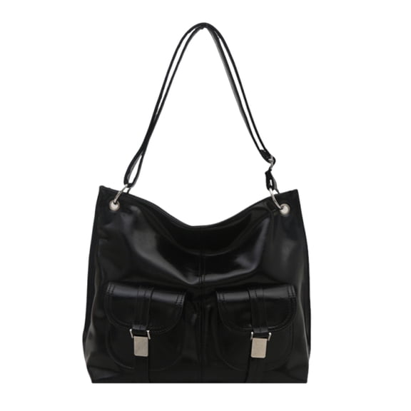 HUISZJ Crossbody Shoulder Bag, Fashion Pocket Storage Commute Bag, Adjustable Strap Shoulder Handbag for Travel Commute Work (Black)
