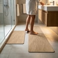 thumbnail image 5 of Zynviq Solid Color Bathroom Rugs 15.7" X 23.6" Bath Rugs Polyester Absorbent Washable Khaki Rectangular Small Rug for Bathtub, 5 of 6