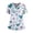 Blue(Butterfly Floral Print), variant on Scrubs for Women Plus Size Wrinkle-Resist Nurse Uniforms Fashion V-Neck Floral Print Side Slits Scrub Shirt Breathable Short Sleeve Medical Workwear with Pockets Pink M