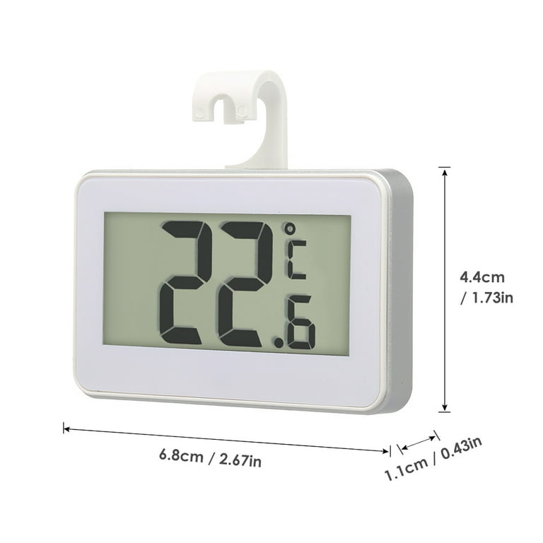 Digital LCD Refrigerator Thermometer Fridge Freezer Thermometer with  Adjustable Stand Magnet Frost Alert Home Use 