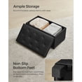 thumbnail image 3 of SONGMICS 30" Storage Ottoman Bench Hold up to 660lbs Bedroom Ottoman Bench Enough Storage for Bedroom Entryway Living Room Black, 3 of 6