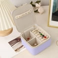 thumbnail image 1 of Meitianfacai European Hand Carry Jewelry Box With High Appearance Value And Large Capacity Ring Necklace Jewelry Box Solid Color With Metal Zipper, 1 of 6