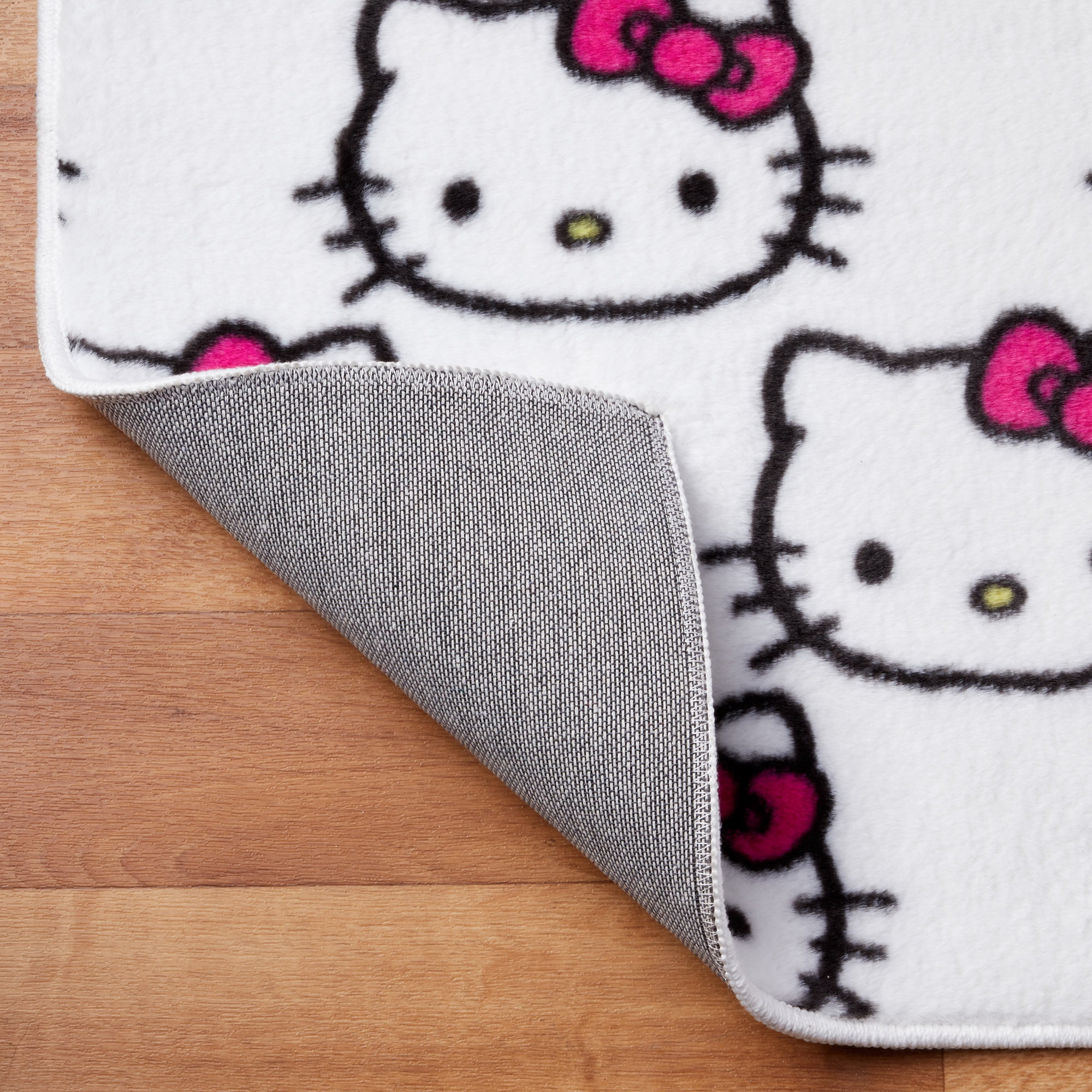 Hello Kitty Kids Faux Fur Accent Rug, 30 x 46, White