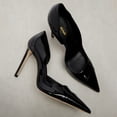 thumbnail image 4 of XYD Women Patent Leather Pointed Toe Pumps Slip-on Stiletto High Heels Side Cutout Sexy Evening Formal Shoes Size 9 Black, 4 of 4