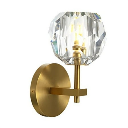 Yue Jia Top K9 Crystal Ball Wall Sconce Brass Material Body Wall Mounted Light Rustic Industrial Vintage Flush Mount Wall Light