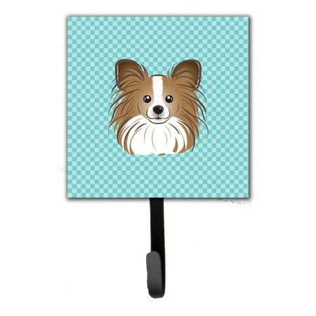 Caroline's Treasures Checkerboard Papillon Leash Holder and Wall Hook