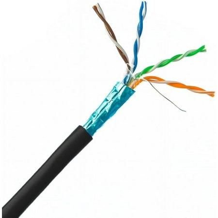 1000 Feet Bulk Cat5e Plenum Rated (CMP) Ethernet Cable  4 Pair Solid Bare Copper  STP (Shielded Twisted Pair)  Spool  Cat5e Ethernet Cable Plenum  Cat5e Plenum Black  CableWholesale price history on PriceWatchPro